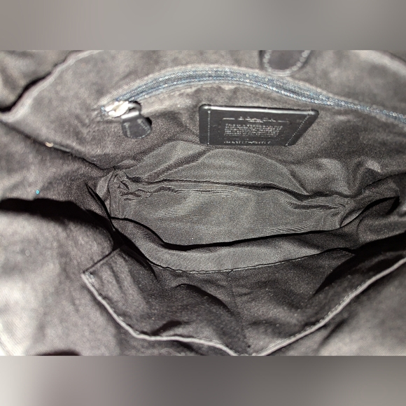 COACH CHARLES  Small Messenger Leather Signature Canvas Black Smoke EUC - Picture 11 of 14